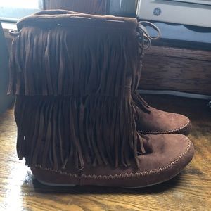 Target brand Minetonka boots